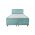 Pat matrimonial, Stockholm, Dots E, 180x200 cm, saltea tip Pocket, topper memory, Mint