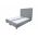 Pat matrimonial, Stockholm, Buttons E, 180x200 cm, saltea tip Pocket, topper memory, Gri