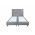 Pat matrimonial, Stockholm, Buttons E, 180x200 cm, saltea tip Pocket, topper memory, Gri