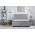 Pat matrimonial, Stockholm, Buttons E, 180x200 cm, saltea tip Pocket, topper memory, Gri