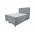 Pat matrimonial, Stockholm, Buttons E, 180x200 cm, saltea tip Pocket, topper memory, Gri