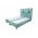 Pat matrimonial, Stockholm, Classic E, 180x200 cm, saltea tip Pocket, topper memory, Mint