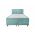 Pat matrimonial, Stockholm, Classic E, 180x200 cm, saltea tip Pocket, topper memory, Mint