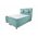 Pat matrimonial, Stockholm, Classic E, 180x200 cm, saltea tip Pocket, topper memory, Mint