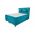 Pat matrimonial, Stockholm, Classic E, 180x200 cm, saltea tip Pocket, topper memory, Turcoaz