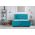 Pat matrimonial, Stockholm, Classic E, 180x200 cm, saltea tip Pocket, topper memory, Turcoaz