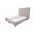 Pat matrimonial, Stockholm, Dots E, 180x200 cm, saltea tip Pocket, topper memory, Taupe