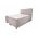 Pat matrimonial, Stockholm, Dots E, 180x200 cm, saltea tip Pocket, topper memory, Taupe