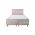Pat matrimonial, Stockholm, Dots E, 180x200 cm, saltea tip Pocket, topper memory, Taupe