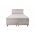 Pat matrimonial, Stockholm, Dots E, 180x200 cm, saltea tip Pocket, topper memory, Taupe