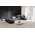 Canapea panoramica 5 locuri, Miley, Micadoni Home, BL, 334x155x74 cm, catifea, gri