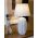 Lampa de masa Leaf, Mauro Ferretti, 1x E27, 40W, 35x65 cm, polirasina/fier/textil, auriu/alb