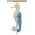 Lampa de masa Sea Horse, Mauro Ferretti, 1x E27, 40W, 30.5x66.5 cm, polirasina/fier/textil, multicolor
