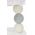 Ansamblu Harvey cu Sisal, 73 cm/54 x 40 cm, Alb-Roz, 44539