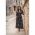 Rochie Maxi Cu Imprimeu Mori, Neagra