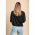 Tricou Oversize Cu Decolteu Bateau È˜i MÃ¢neci Largi Danica, Negru