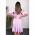 Rochie Mini Eleganta Cu Guler Rotund Si Volane Decorative Lisbona, Liliac