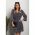 Rochie Mini ElegantÄƒ Cu Guler Rotund È˜i Imprimeu Floral Addisyn, Negru