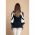 Tricou Elegant Cu MÃ¢neci Clopot Ninita, Albastru Inchis