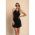 Rochie Mini ElegantÄƒ Cu Volane Alexus, Neagra