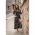 Rochie Maxi Cu Imprimeu Mori, Neagra