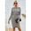 Rochie Mini ElegantÄƒ Cu MÃ¢neci Lungi È˜i Decolteu Asimetric, MÃ¢neci Lungi È˜i FustÄƒ Mini Sesimbra, Gri