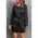 Rochie Mini Eleganta Cu Maneci Lejere Si Panglica Orton, Neagra