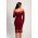 Rochie Midi Eleganta Cu Maneci Lungi Si Detaliu Din Dantela Translucida Avignon, Visiniu