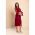 Rochie Midi ElegantÄƒ Cu Guler Rotund MÃ¢neci 3/4 Cu FantÄƒ È˜i Margele Decorative Peppina, Visiniu