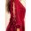 Rochie Midi ElegantÄƒ Cu Guler Rotund MÃ¢neci 3/4 Cu FantÄƒ È˜i Margele Decorative Peppina, Visiniu
