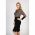 Rochie Midi ElegantÄƒ Cu Imprimeu Geometric Serenna, NeagrÄƒ