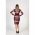 Rochie Midi ElegantÄƒ Cu Imprimeu ÃŽn Carouri È˜i Decolteu ÃŽn "Vâ€ Sombra, Visiniu