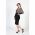 Rochie Midi Eleganta Cu Imprimeu Geometric Si Decupaj Sonda, Bej