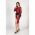 Rochie Mini Eleganta Din Piele Artificiala Cu Fanta Urania, Visiniu
