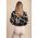 Bluza Eleganta Din Imitatie De Satin Cu Imprimeu Literelor Medelina, Neagra