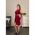 Rochie Mini Eleganta Cu Detaliu De Margele Si Decolteu  In ''V'' Candys, Visiniu