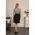 Rochie Mini Eleganta Cu Fusta Plisata Si Imprimeu Geometric Leonessa, Neagra
