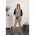 Rochie Mini Stransa Cu Material Cu Volane Pe Umeri Si Model Herrera Pepita, Alb-Negru