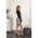 Rochie Mini Stransa Cu Material Cu Volane Pe Umeri Si Model Herrera Pepita, Alb-Negru