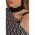 Tricou Elegant Cu Decolteu Asimetric Si Imprimeu Geometric Mathilde, Negru-Bej