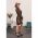 Rochie Mini Cu Imprimeu Cisnera, Negru-Bej