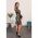 Rochie Mini Eleganta Cu Imprimeu  È˜i MÃ¢neci Lungi Domingo, Maro-Albastru