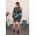 Rochie Mini Eleganta Cu Imprimeu  È˜i MÃ¢neci Lungi Domingo, Maro-Albastru