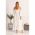 Rochie Maxi De Vara Cu Broderie Fioranna, Alba