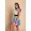 Rochie Mini Fara Maneci Ciudad, Multicolora