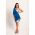 Rochie Mini Eleganta Cu Imprimeu Aquilea, Albastru Regal