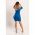 Rochie Mini Eleganta Cu Imprimeu Aquilea, Albastru Regal