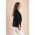 Blazer Lung Cu Guler Clasic Turina, Negru