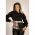 Bluza Cu GlugÄƒ È˜i Imprimeu ÃŽn Carouri La ModÄƒ Mimma, Negru