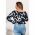Bluza Eleganta Cu Maneci Lungi Si Imprimeu Litere Osmana, Neagra